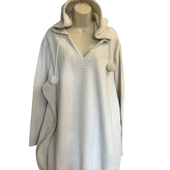 Womens Plus 3X Plush Fleece Hooded Pullover Hooded Robe Relax Soft Warm Sherpa - Picture 1 of 8